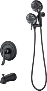 ELLO&ALLO Matte Black Shower Faucet Set with Tub Spout