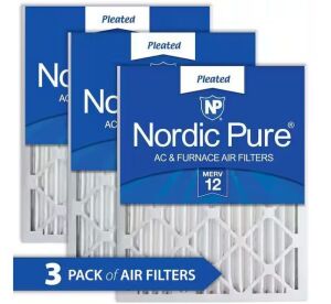  Nordic Pure 20 in. x 30 in. x 2 in. Allergen Pleated MERV 12 Air Filter (3-Pack)