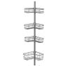 Glacier Bay Tension Pole Corner Shower Caddy in Satin Nickel