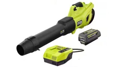 RYOBI 40V HP Brushless Whisper Series 160 MPH 650 CFM Cordless Battery Leaf Blower with 4.0 Ah Battery and Charger