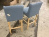 Set of 2 Upholstered Bar Stool Chairs - Missing 1 Screw  - 3