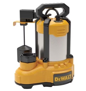 DEWALT 1 hp. Stainless Steel/Cast Iron Submersible Sump Pump