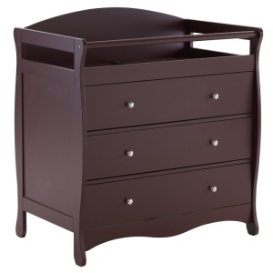 3-Drawer Changing Table with Drawers, Safety Rails & Strap