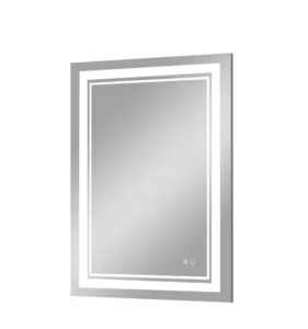 KeonJinn 24 in. W x 32 in. H Rectangular Frameless Anti-Fog LED Wall Mount Bathroom Vanity Mirror Dimmable Super Bright