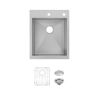 Glacier Bay Professional Zero Radius 17 in. Drop-In Single Bowl 16 Gauge Stainless Steel Kitchen Sink with Accessories