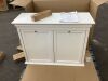 Home Decorators Collection Hampton Harbor 35 in. Double Tilt-Out Hamper in White