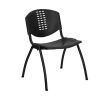 Carnegy Avenue Plastic Stackable Chair in Black