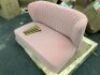 JAYDEN CREATION&nbsp;Carmita 47 in. Pink Velvet Tufted 2-Seats Loveseats Sofa with Golden Base - Missing Hardware - 2