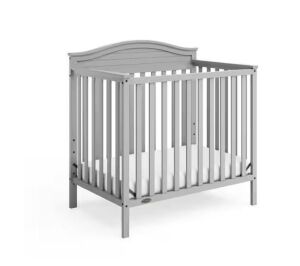 Graco Stella Pebble Gray 4-in-1 Convertible Mini Crib 