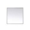 Timeless Home 30 in. W x 30 in. H x Modern Metal Framed Square Silver Mirror