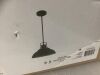 Home Decorators Collection Shelston 16 in. 1-Light Black Farmhouse Pendant Light Fixture with Metal Shade - 4