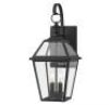 Home Decorators Collection&nbsp;Glenneyre 20.25 in. Matte Black French Quarter Gas Style Hardwired Outdoor Wall Light Lantern Sconce