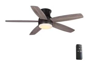 Home Decorators Collection Ashby Park 52 in. White Color Changing Integrated LED Bronze Ceiling Fan with Light Kit and Remote Control