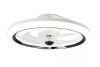 Bella Depot 20 in. LED Indoor White Low Profile 6-Speed Ceiling Fan DC Motor Flush Mount Lighting with Dimmable Light and Remote