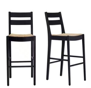 Home Decorators Collection 30.8 in. Hamlin Natural Woven Bar Stools, Set of 2