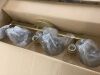 LNC Robb Modern 3-Light Gold Bathroom Vanity Light with Clear Globe Shades - 4