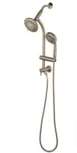 Glacier Bay Raincan 6-Spray Round Shower Head with Adjustable Heads in Brushed Nickel