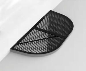 26 in. x 58 in. Steel Powder Coated Black, D-Shaped Egress Window Well Cover Semi-Universal Fit