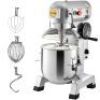 VEVOR 15Qt Commercial Mixer with Timing Function, 500W Stainless Steel Bowl,&nbsp;3 Speeds Adjustable 113/184/341 RPM