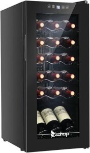 18 Bottle Compressor Wine Cooler Refrigerator w/Adjustable Temperature