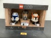 Lego Star Wars Captain Rex, Princess Leia, Clone Commander Cody Display