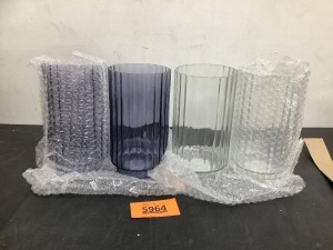 Glass Vases, 4-Pack