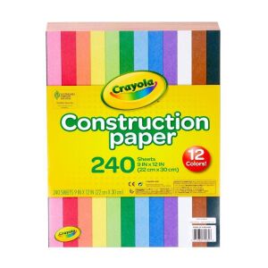 Crayola 240-Sheet Construction Paper 12-Color, 6-Pack