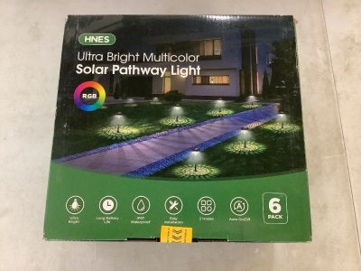 RGB Solar Pathway Lights, 6 Pack 