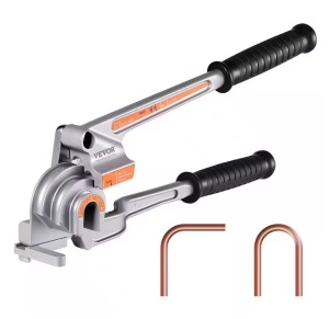 VEVOR 3 in 1 Pipe Bender 1/4 in. to 1/2 in. 0 to 180 degrees for HVAC AC Refrigerator Repair