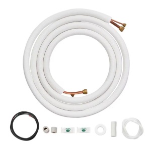 VEVOR 16 ft. Mini Split Line Set 1/4 in. and 1/2 in. O.D Copper Pipes Tubing and Triple-Layer Insulation for Air Conditioning