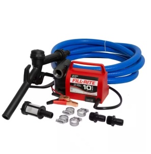 FILL-RITE 12-Volt 1/5 HP 10 GPM Portable Fuel Transfer Pump with Standard Accessories