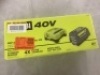RYOBI&nbsp;40V Lithium-Ion 6.0 Ah Battery and Rapid Charger Starter Kit - 2