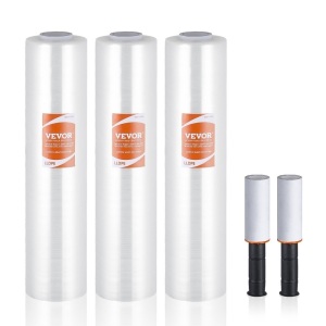 VEVOR Stretch Film, 15 inches x 1000 feet, 3 Pack, 60 Gauge