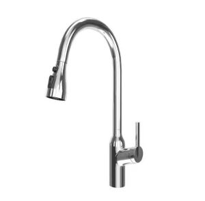 Single Handle Pull Down Sprayer Kitchen Faucet in Chrome