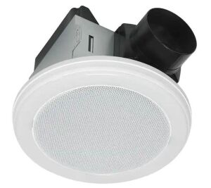 HOMEWERKS 80 CFM Ceiling Mount Bathroom Exhaust Fan with Bluetooth Speaker and LED Light