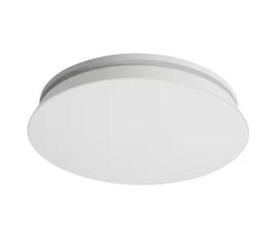 HOMEWERKS Round Decorative White 80 CFM Ceiling and Wall Mounted Bathroom Ventilation Exhaust Fan with Dimmable LED Light