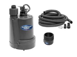 Superior Pump 1/4 HP Submersible Thermoplastic Utility Pump Kit