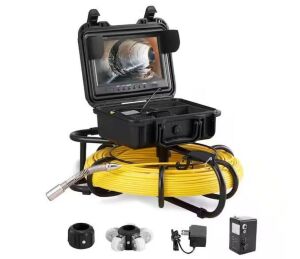 VEVOR Sewer Pipe Camera 9 in. Screen Pipeline Inspection Camera 300 ft. Snake Cable 720p with DVR Function for Duct Drain Pipe