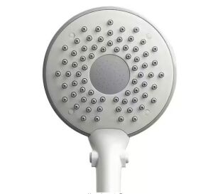 Waterpik 2-Spray 7.8 in. Single Wall Mount Fixed Rain Shower Head in White