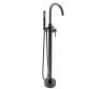 AKDY&nbsp;1-Handle Freestanding Floor Mount Tub Faucet Bathtub Filler with Hand Shower in Matte Black