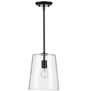  Progress Lighting Clarion 1-Light Black Small Pendant