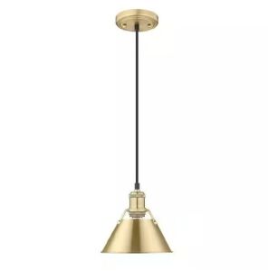 Golden Lighting Orwell 100-Watt 1-Light Brushed Champagne Bronze Mini Pendant Light