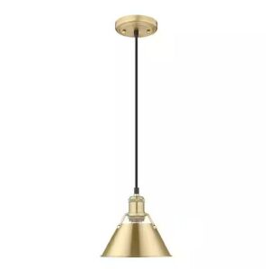 Golden Lighting Orwell 100-Watt 1-Light Brushed Champagne Bronze Mini Pendant Light