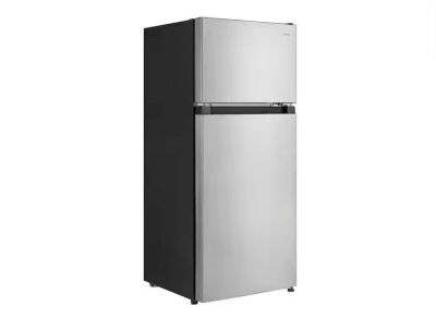 Vissani 4.5 cu. ft. 2-Door Mini Refrigerator in Platinum Steel with Freezer