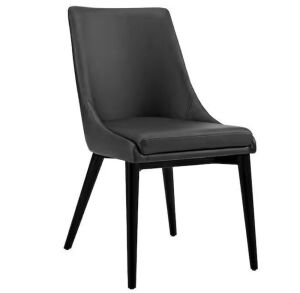 MODWAY Viscount Black Vinyl Dining Chair