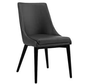 MODWAY Viscount Black Vinyl Dining Chair