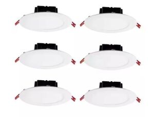 Commercial Electric Box on Top Integrated LED 6 in Round Canless Recessed Light, White Soft White 6-Pack