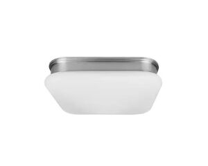 Hampton Bay Staniford 11 in. Light Brushed Nickel Adjustable CCT Integrated LED Ceiling Flush Mount Fixture with Glass Shade