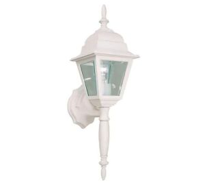 Hampton Bay 19.75 in. White 1-Light Outdoor Line Voltage Wall Sconce