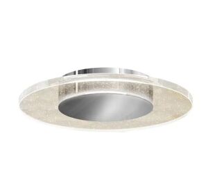 Artika Essence Disk 13 in. 1-Light Modern Chrome Integrated LED Flush Mount Ceiling Light, 2 Pack 